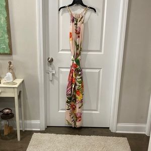 Trina Turk Floral Tropical Print Silk Jumpsuit Size Small